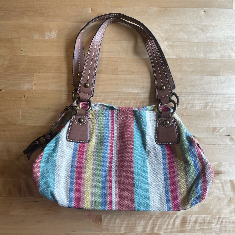 Brand NWOT Fossil Striped Handbag/Purse